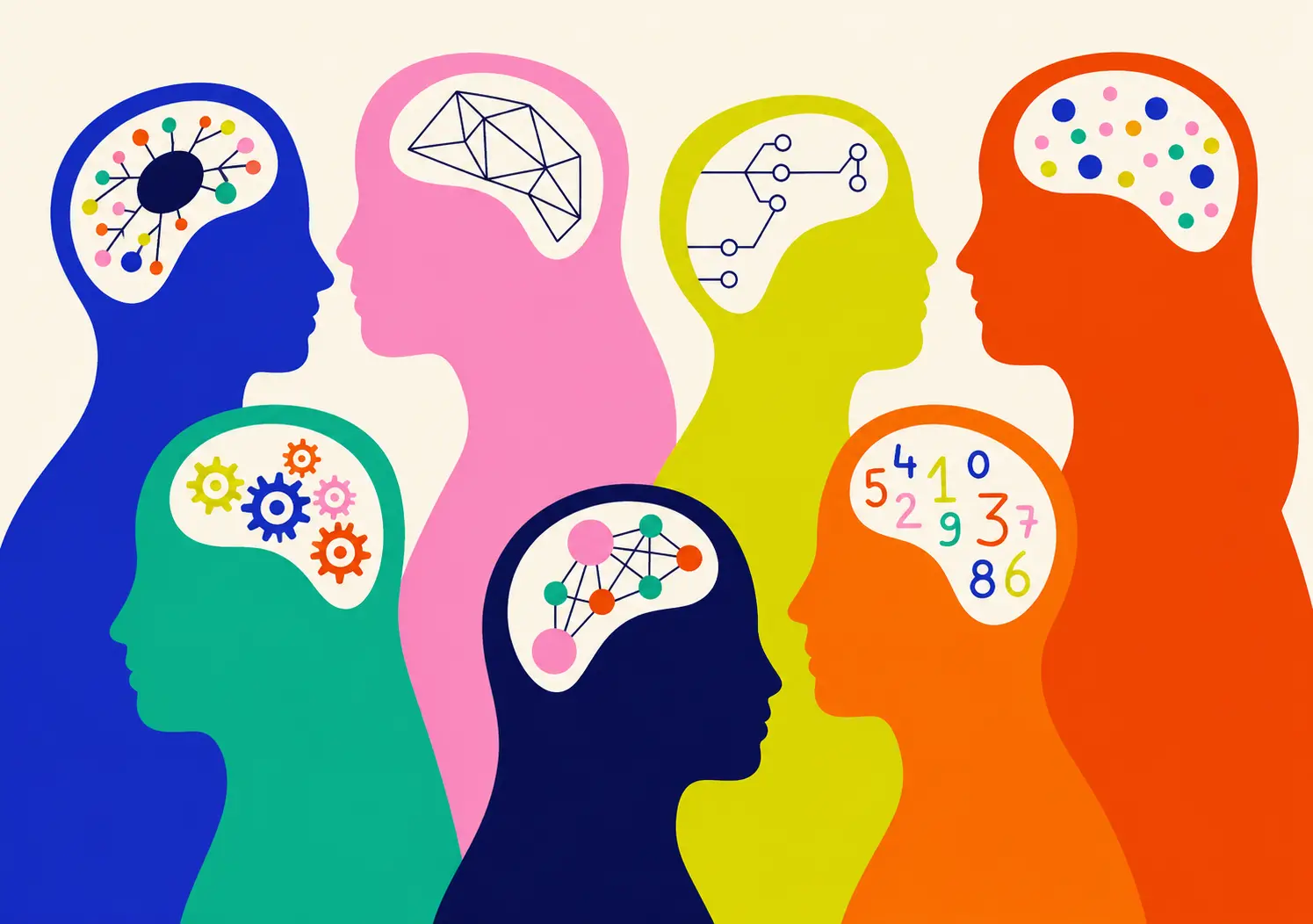 Illustration de profils cognitifs d'adultes variés